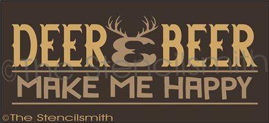 2239 - Deer & Beer Make me Happy - The Stencilsmith