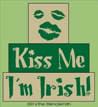 2250 - Kiss Me I'm Irish - BLOCKS - The Stencilsmith