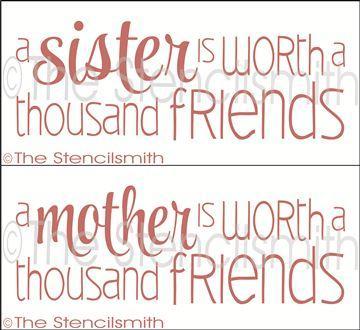 2307 - A sister / mother is worth a thousand friends - The Stencilsmith