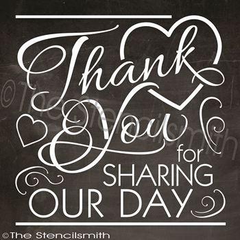 2309 - Thank You for sharing our day - The Stencilsmith