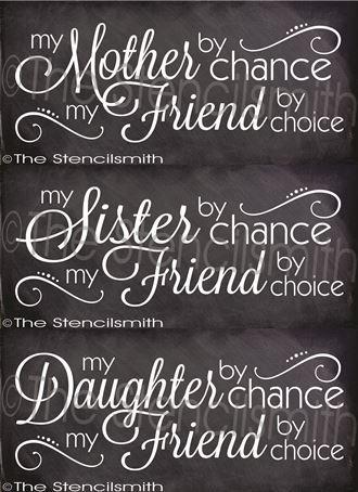 2323 - My Mother / Sister by chance - The Stencilsmith