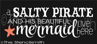 2326 - A salty pirate and his beautiful mermaid - The Stencilsmith