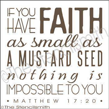 2332 - If you have faith as small - The Stencilsmith
