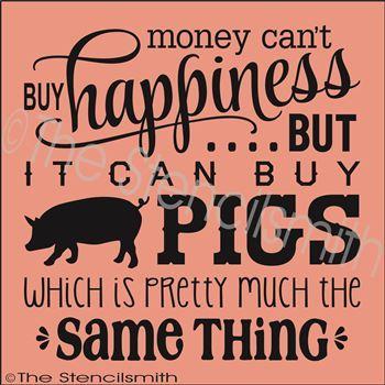 2345 - Money can't buy happiness ... PIGS - The Stencilsmith