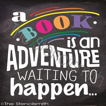 2393 - A book is an adventure - The Stencilsmith