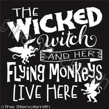 2399 - the Wicked Witch and her flying monkeys - The Stencilsmith