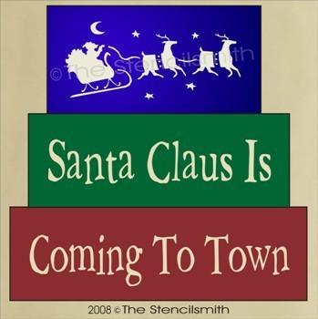 246 - Santa Claus Is Coming To Town - block set - The Stencilsmith