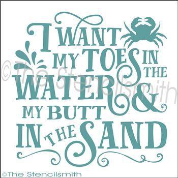 2503 - I want my toes in the water - The Stencilsmith