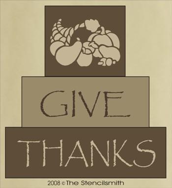 254 - Give Thanks - block set - The Stencilsmith
