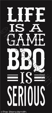 2639 - Life is a game ... BBQ - The Stencilsmith