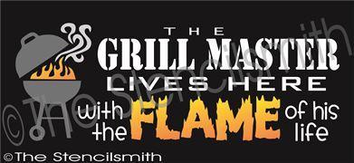 2645 - The GRILL MASTER lives here - The Stencilsmith