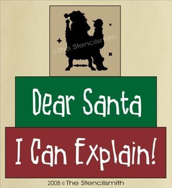 267 - Dear Santa I Can Explain - block set - The Stencilsmith