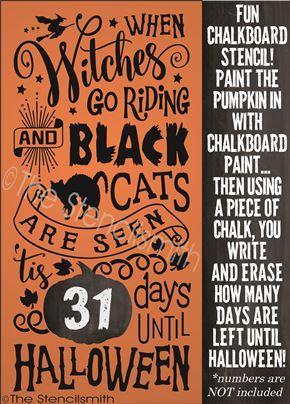 2732 - Chalkboard Countdown - Halloween - The Stencilsmith