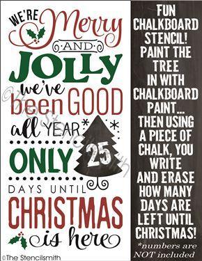 2737 - Chalkboard Countdown - Christmas - The Stencilsmith
