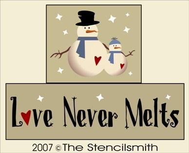 2819 - Love Never Melts - BLOCK Stencil - The Stencilsmith