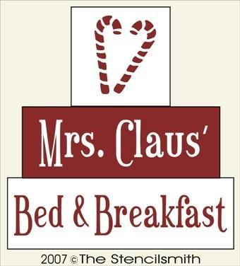 2823 - Mrs. Claus' Bed & Breakfast - BLOCK Stencil - The Stencilsmith