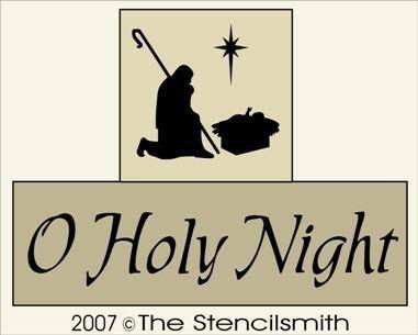 2825 - O Holy Night - BLOCK Stencil - The Stencilsmith