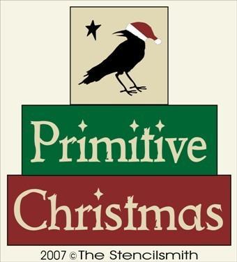 2830 - Primitive Christmas - BLOCK Stencil - The Stencilsmith