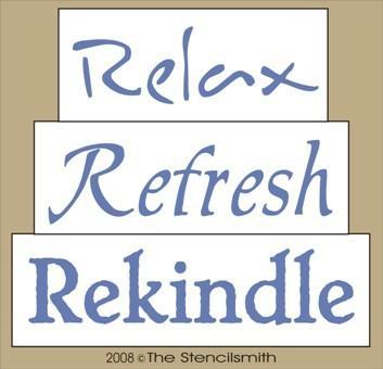 2834 - Relax Refresh Rekindle - block set - The Stencilsmith