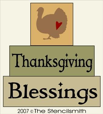 2842 - Thanksgiving Blessings - BLOCK Stencil - The Stencilsmith