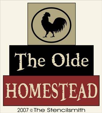 2844 - The Olde Homestead - BLOCK Stencil - The Stencilsmith