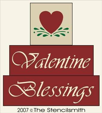2845 - Valentine Blessings - BLOCK Stencil - The Stencilsmith