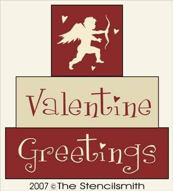 2846 - Valentine Greetings - BLOCK Stencil - The Stencilsmith