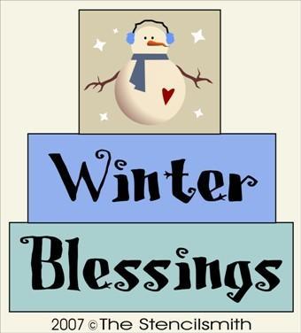 2848 - Winter Blessings - BLOCK Stencil - The Stencilsmith