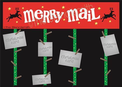 2941 - Merry Mail - card display - The Stencilsmith
