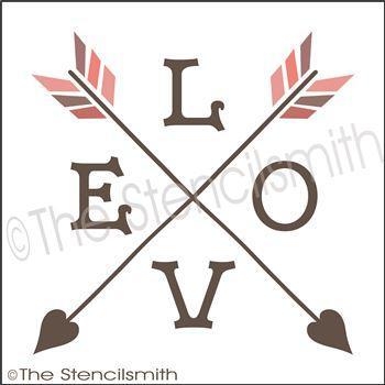 2996 - LOVE - arrows - The Stencilsmith