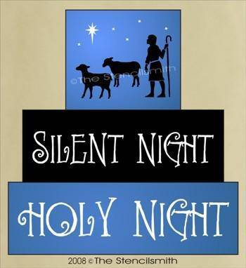 317 - Silent Night Holy Night - block set - The Stencilsmith