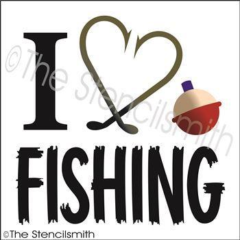 3186 - I (heart) fishing - The Stencilsmith