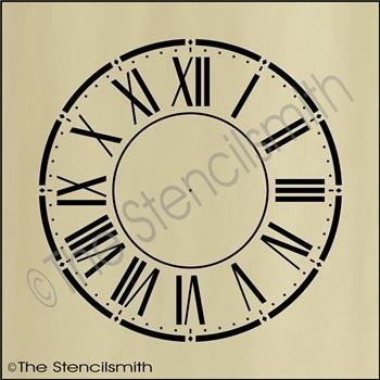 3237 - Roman Numeral Clock Face - The Stencilsmith