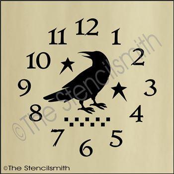 3263 - Crow Clock - The Stencilsmith