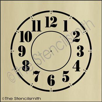 3273 - Number Clock Face - The Stencilsmith
