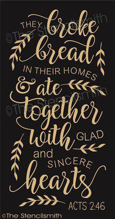 3278 - They broke bread in their homes - The Stencilsmith
