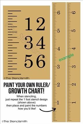3302 - Ruler Growth Chart - The Stencilsmith