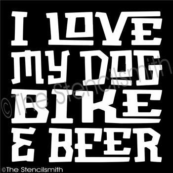 3319 - I love my dog bike & beer - The Stencilsmith