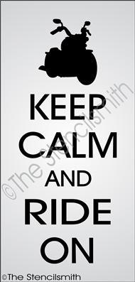 3325 - Keep Calm and Ride On - motorcycle - The Stencilsmith