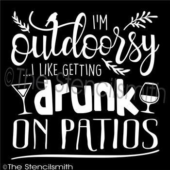 3339 - I'm Outdoorsy I like getting drunk - The Stencilsmith