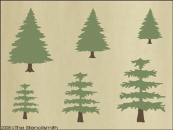 335 - Pine Trees - The Stencilsmith