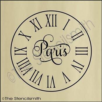 Clock Face Vintage Numbers Stencil, Image Size Outer Diameter 190mm 