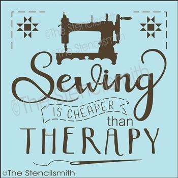 3375 - Sewing is cheaper than therapy - The Stencilsmith