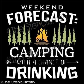 3397 - Weekend Forecast Camping - The Stencilsmith