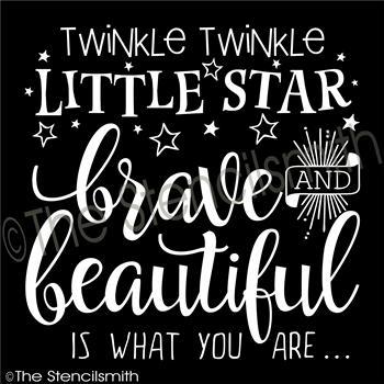 3436 - Twinkle Twinkle ... brave & beautiful - The Stencilsmith