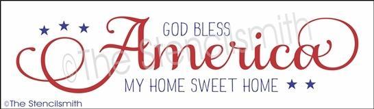 3442 - God Bless America my home sweet - The Stencilsmith