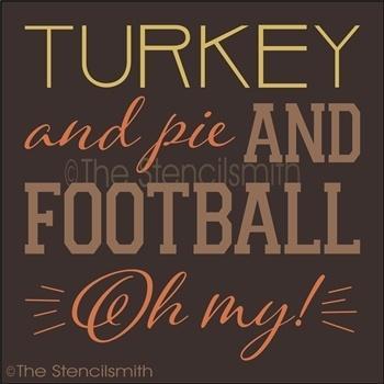 3635 - Turkey and pie and football - The Stencilsmith