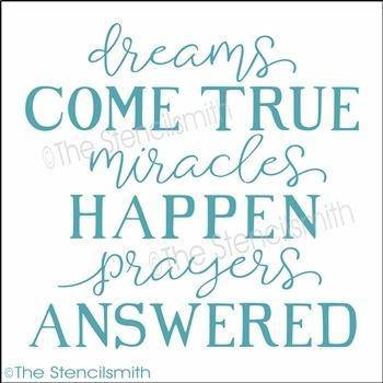 3644 - dreams come true miracles - The Stencilsmith