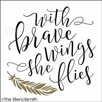 3657 - with brave wings she flies - The Stencilsmith
