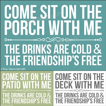3706 - Come Sit on the Porch with me - The Stencilsmith